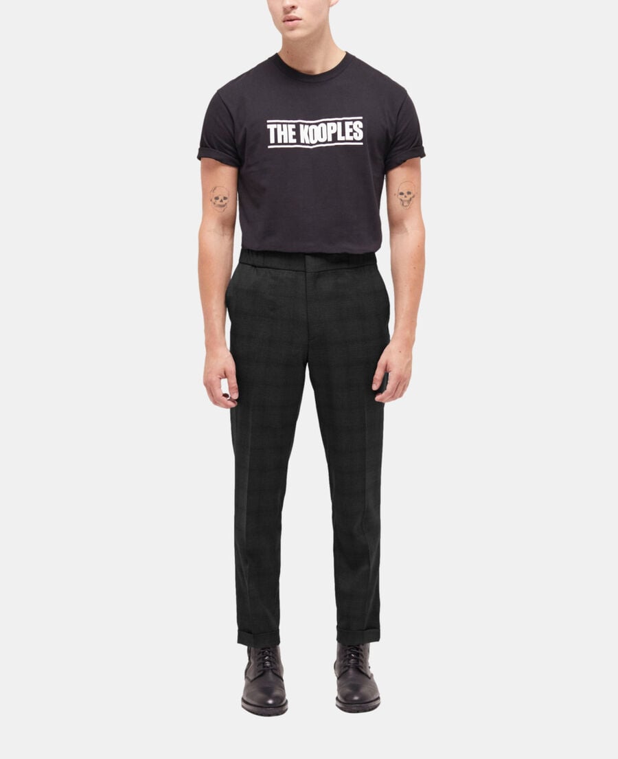 The Kooples HOMME BLACK pantalon de costume à motif