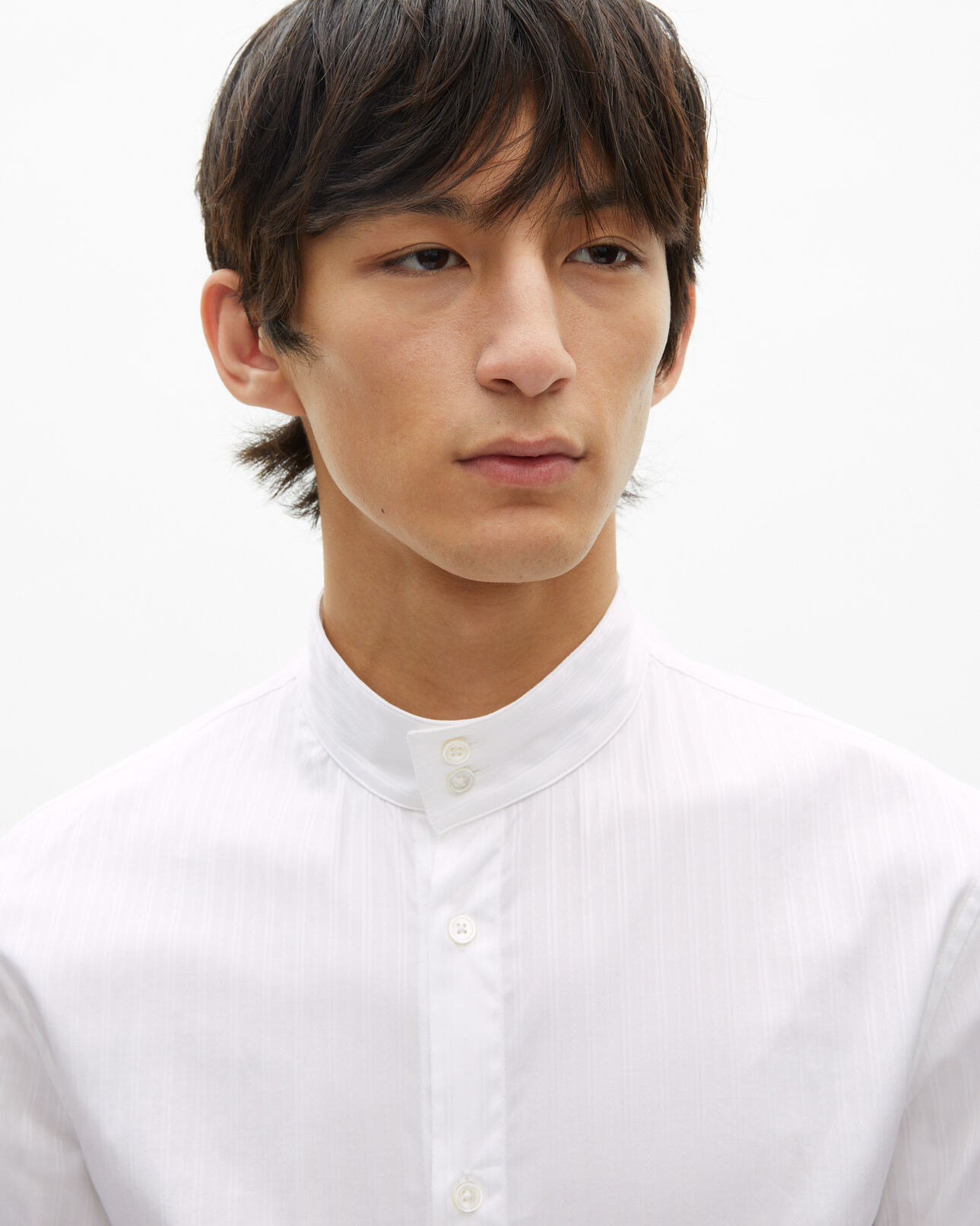 The Kooples HERREN WHITE elegantes weißes hemd in streifenoptik