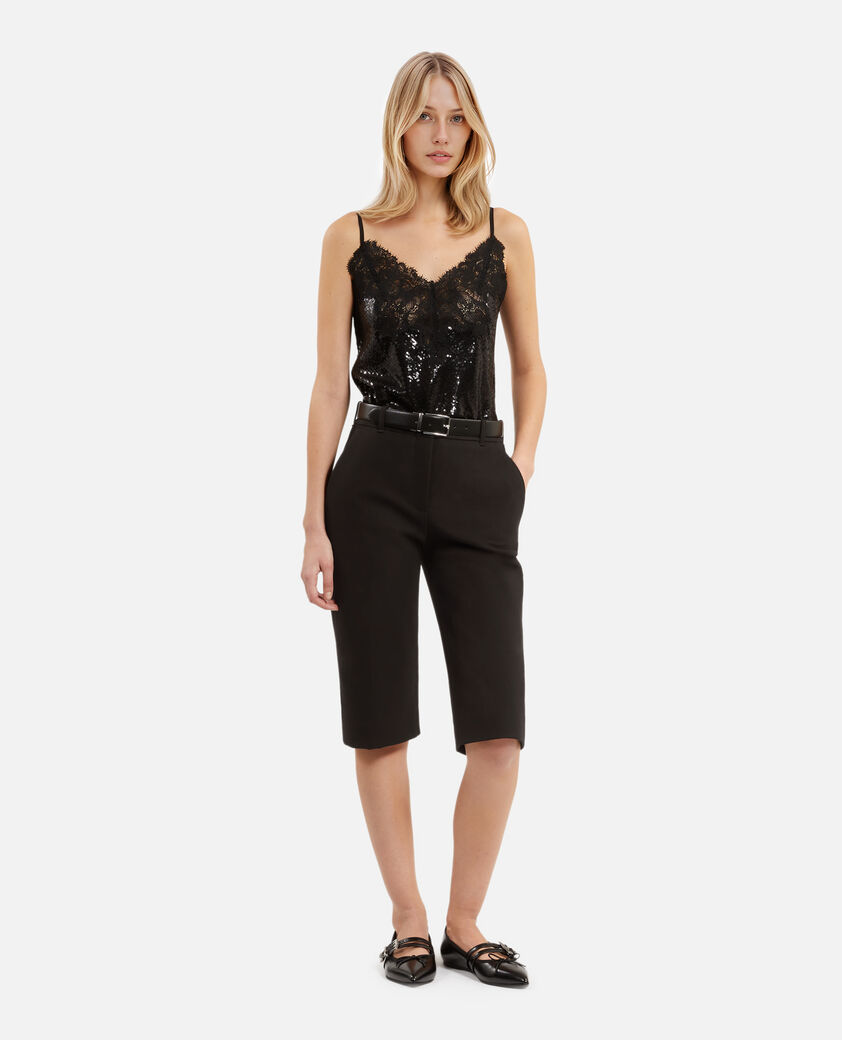 The Kooples FEMME BLACK bermuda capri noir