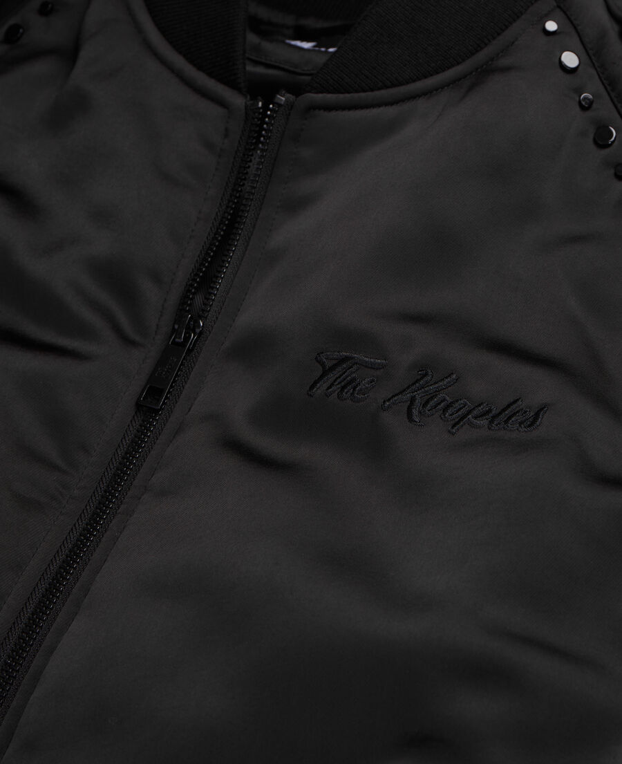 The Kooples HERREN BLACK schwarze jacke mit „wild tiger“-stickerei