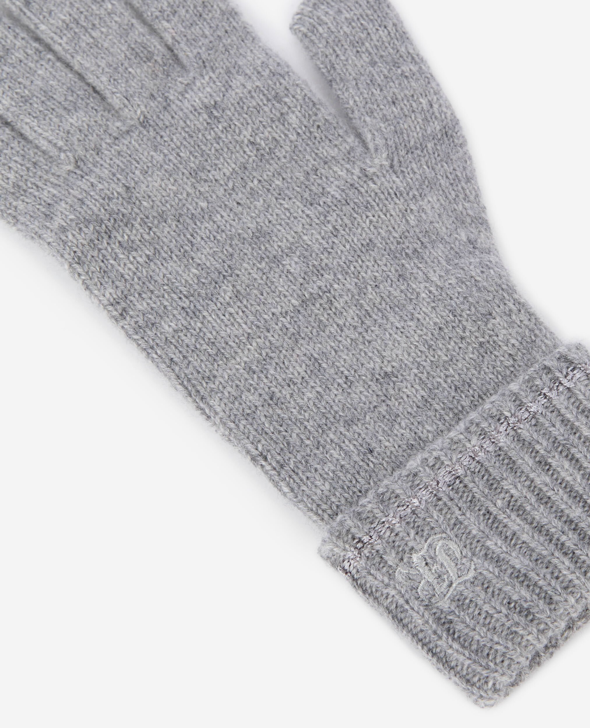 Grey cashmere gloves, MIDDLE GREY MEL, hi-res image number null