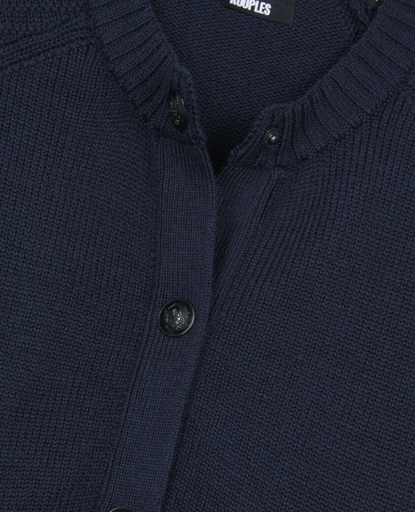 The Kooples WOMEN DARK BLUE navy blue wool cardigan 