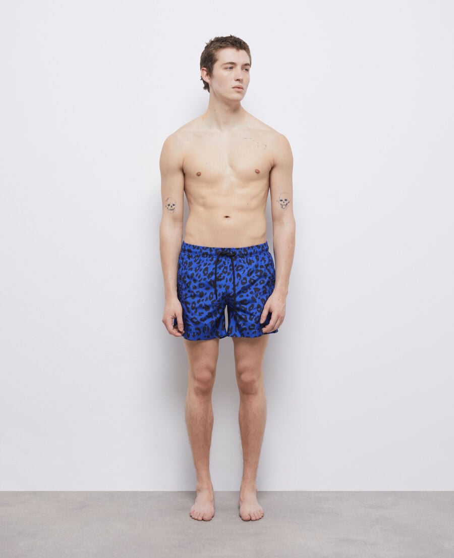 The Kooples H BLUE ELECTRIC blue leopard print swimsuit