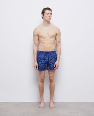 The Kooples H BLUE ELECTRIC blue leopard print swimsuit