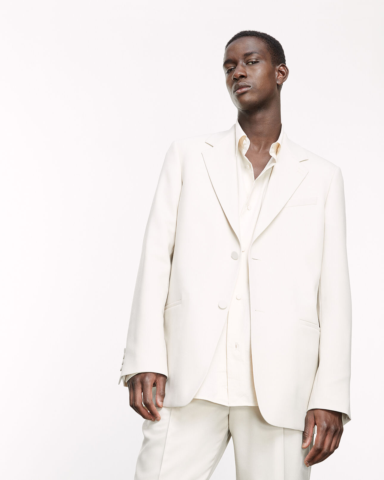 The Kooples MEN ECRU ecru jacket with covered buttons