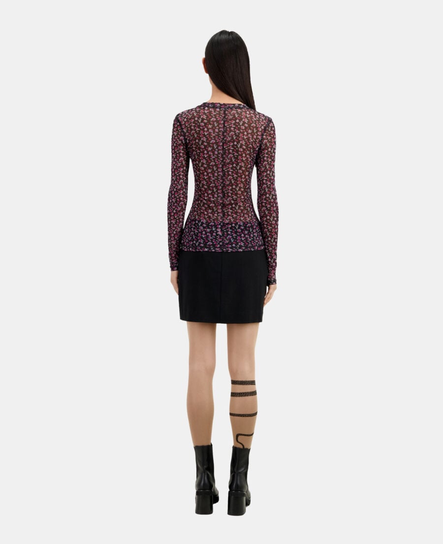 The Kooples F BLACK / PINK printed t-shirt