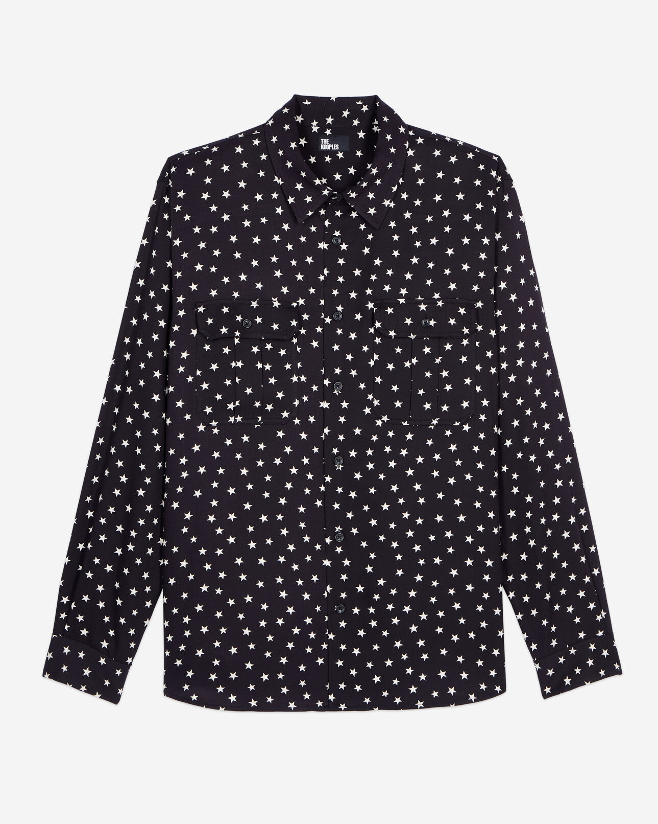 The Kooples HOMME BLACK WHITE chemise imprimée étoiles