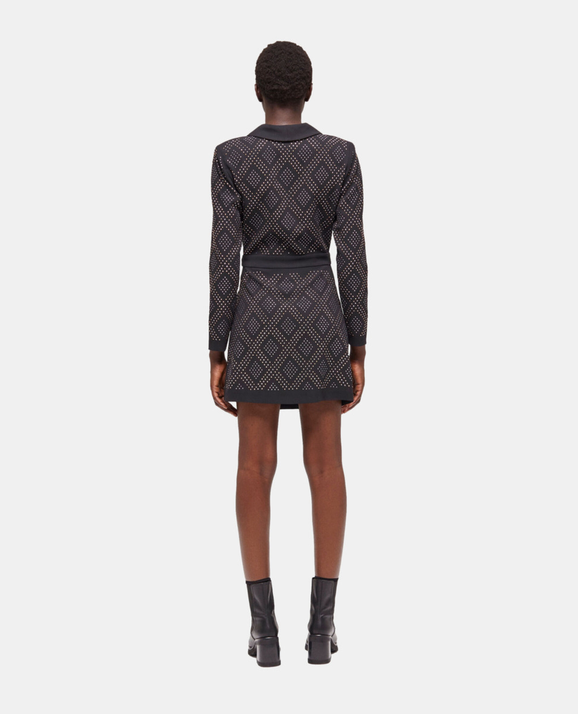 Short black wrap dress, BLACK, hi-res image number null