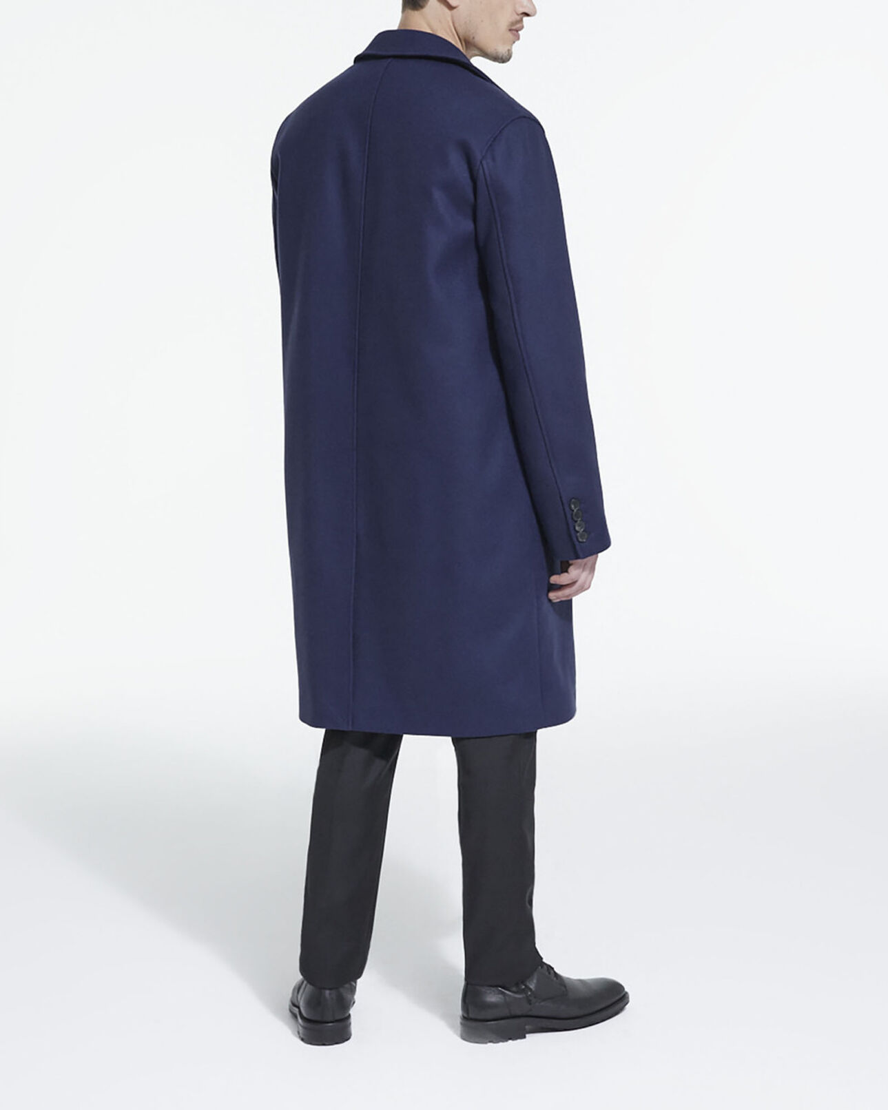 The Kooples MEN DARK NAVY navy blue wool coat