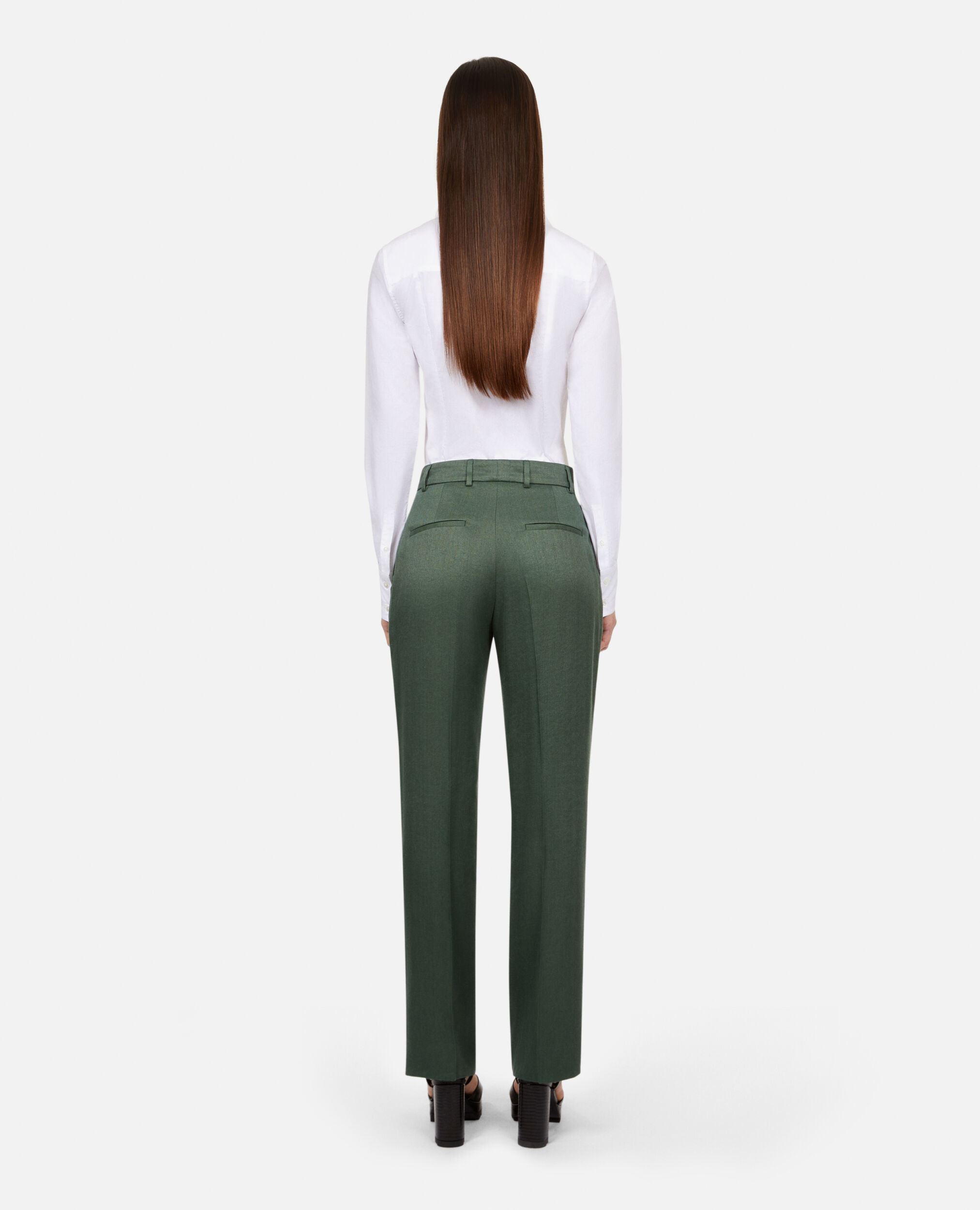Pantalon tailleur vert, WOOD KAKI, hi-res image number null