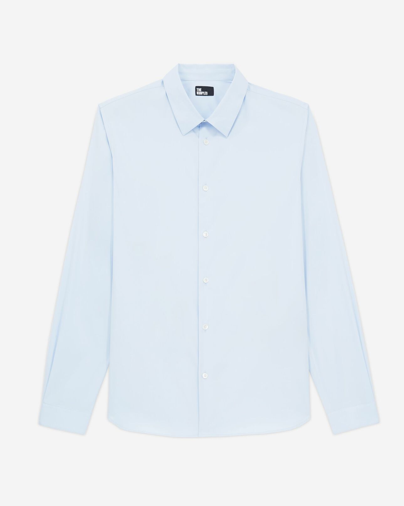 The Kooples MEN BLUE formal blue poplin shirt