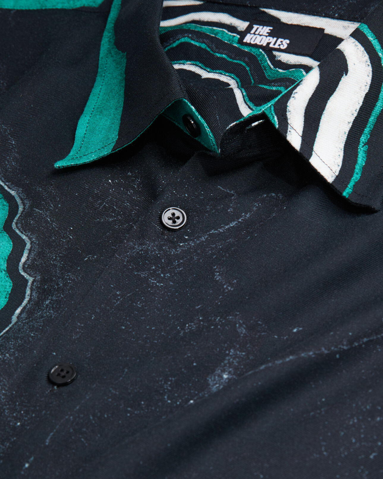 The Kooples HOMME BLACK / GREEN chemise imprimée