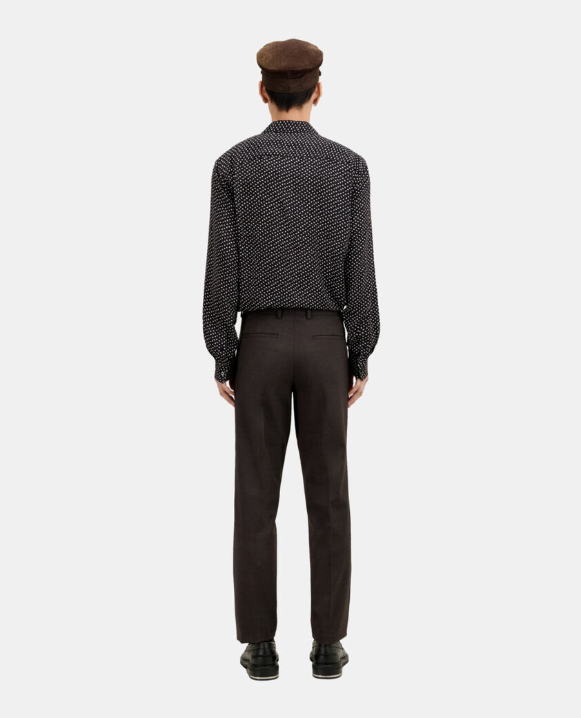 The Kooples HERREN BROWN / BLACK braune anzughose mit hahnentrittmuster