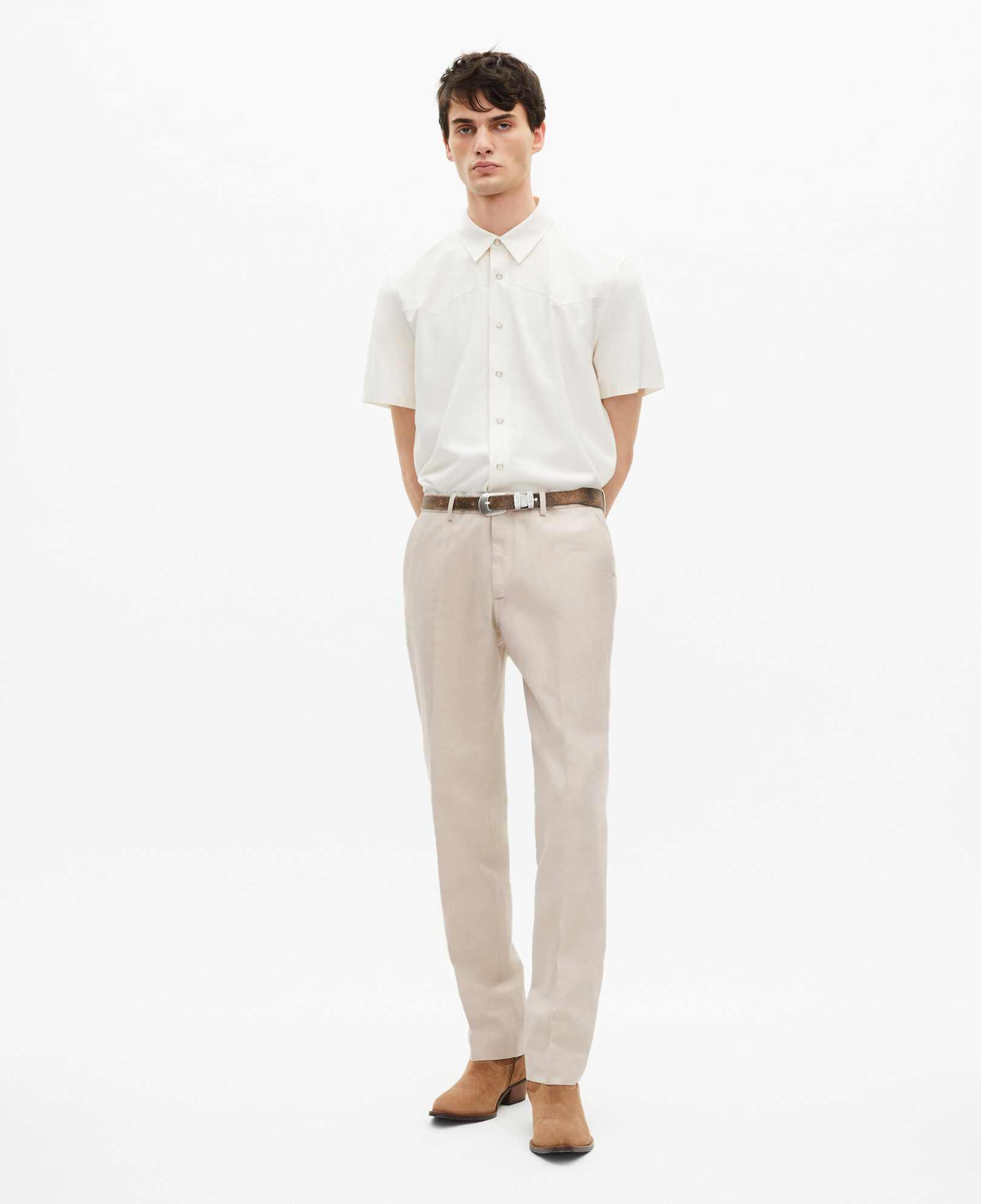 The Kooples MEN ECRU ecru suit pants