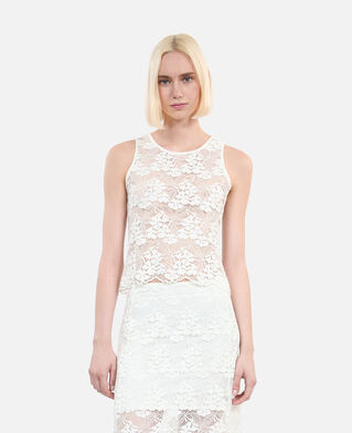 The Kooples WOMEN ECRU ecru lace top