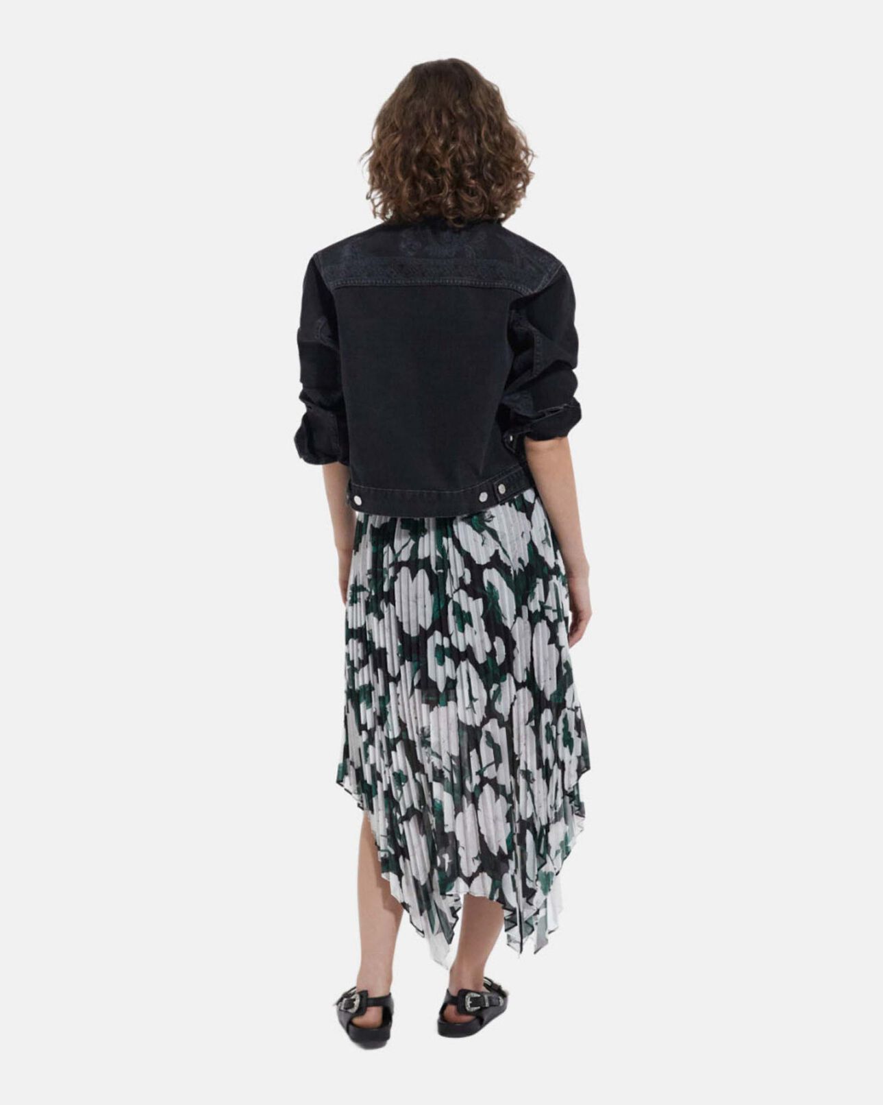 The Kooples FEMME ECRU jupe longue fleurie