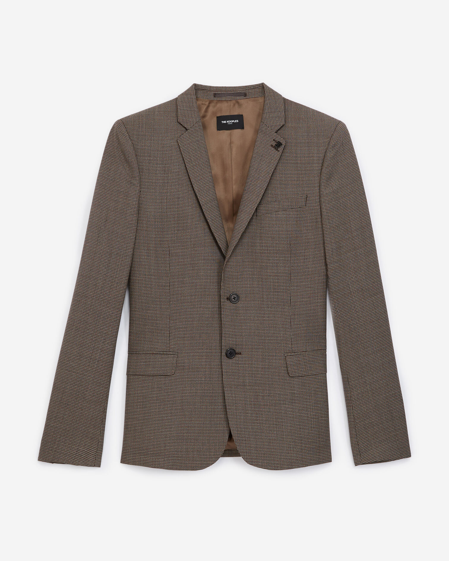 Veste laine marron et rouge à carreaux, BLACK RED OFF WHITE, hi-res image number null