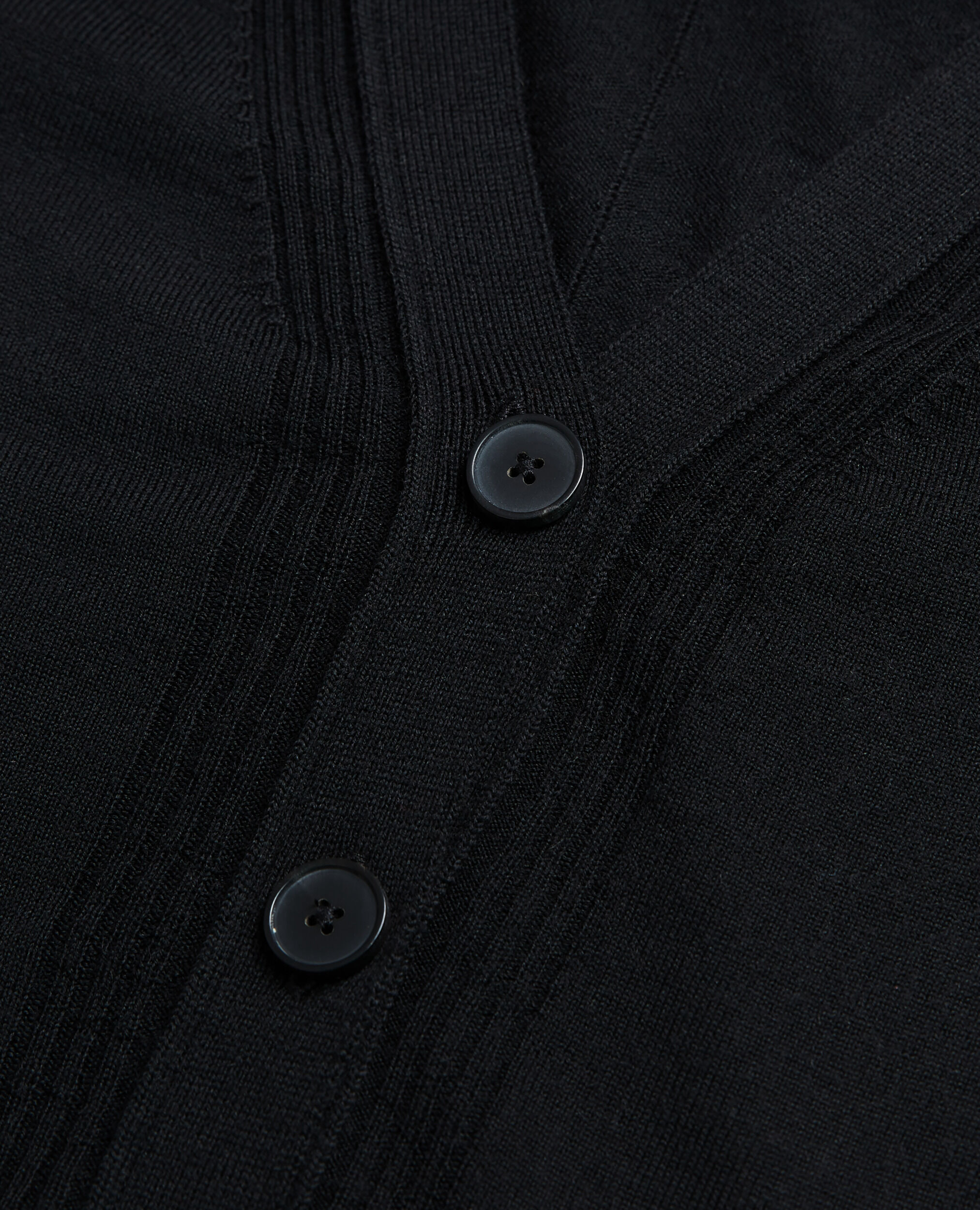 Fine black merino cardigan, BLACK, hi-res image number null