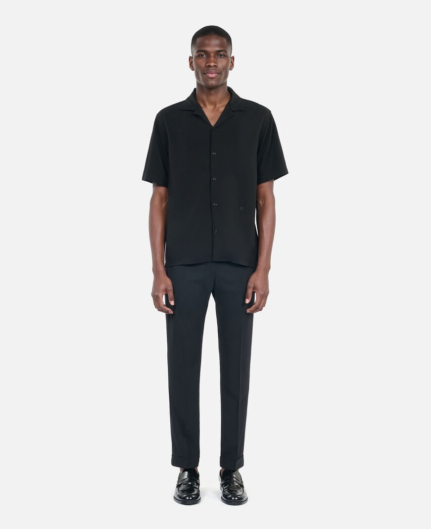 The Kooples HOMME BLACK chemise manches courtes noire