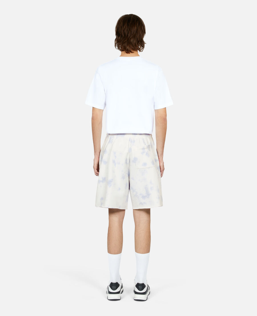 gradient sky blue cotton shorts