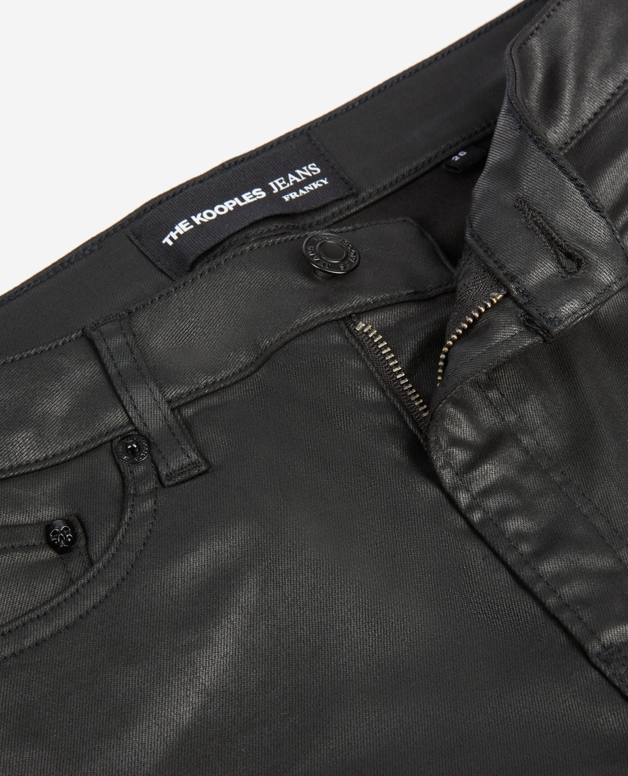 Black leather-effect jeans, BLACK, hi-res image number null