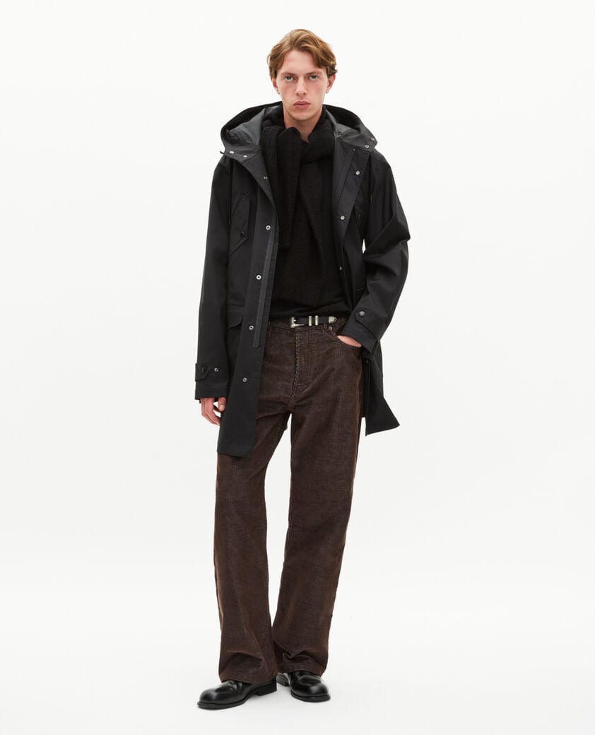 The Kooples HOMBRE BLACK parka repelente al agua con capucha negra
