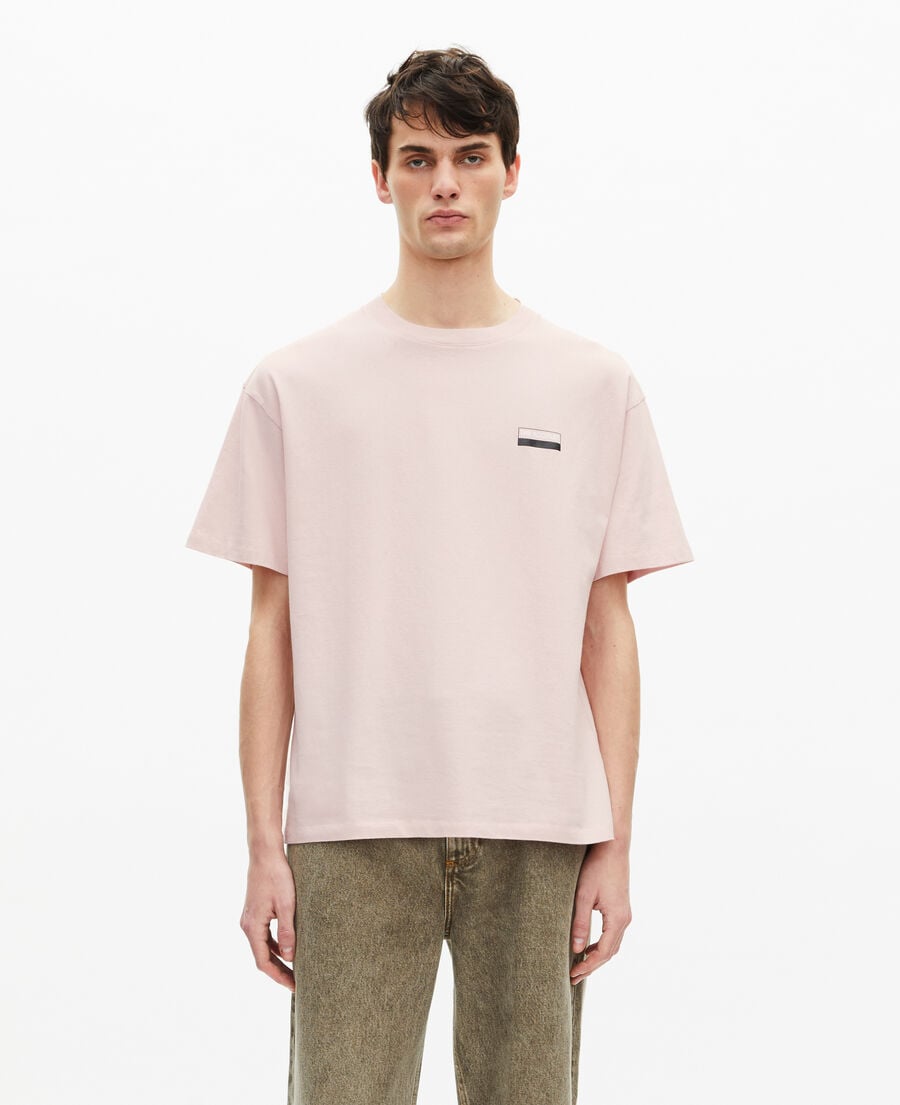 The Kooples MEN LILA pink screen print t-shirt