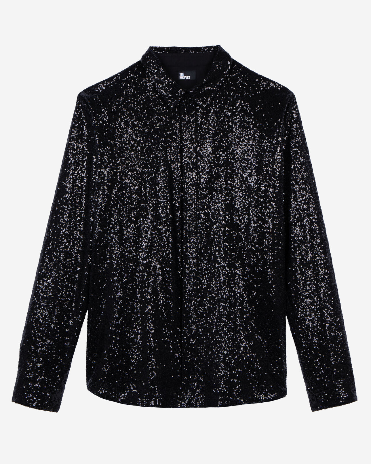 The Kooples HOMME BLACK chemise à sequins noire