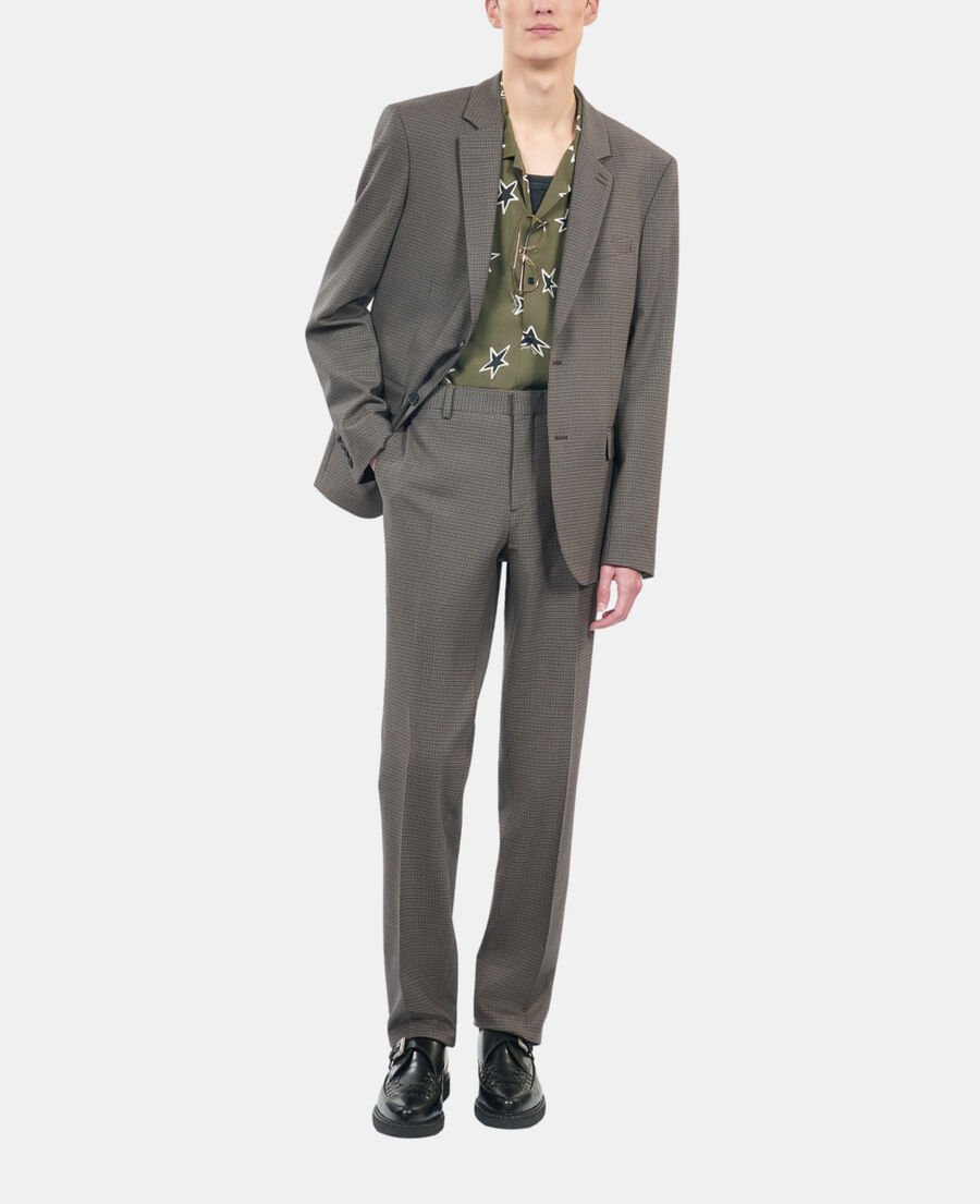 The Kooples HOMME BROWN veste de costume en laine marron