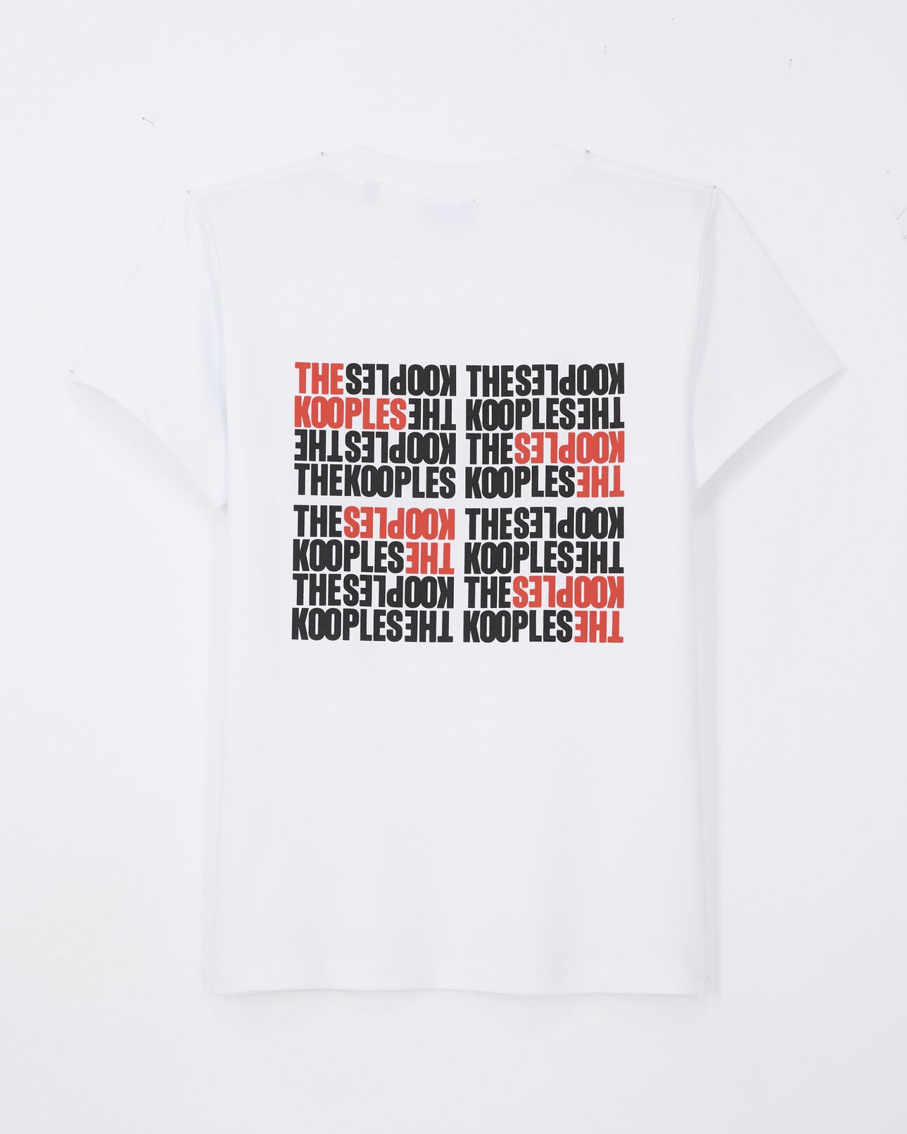 The Kooples FEMME WHITE t-shirt femme logo the kooples blanc