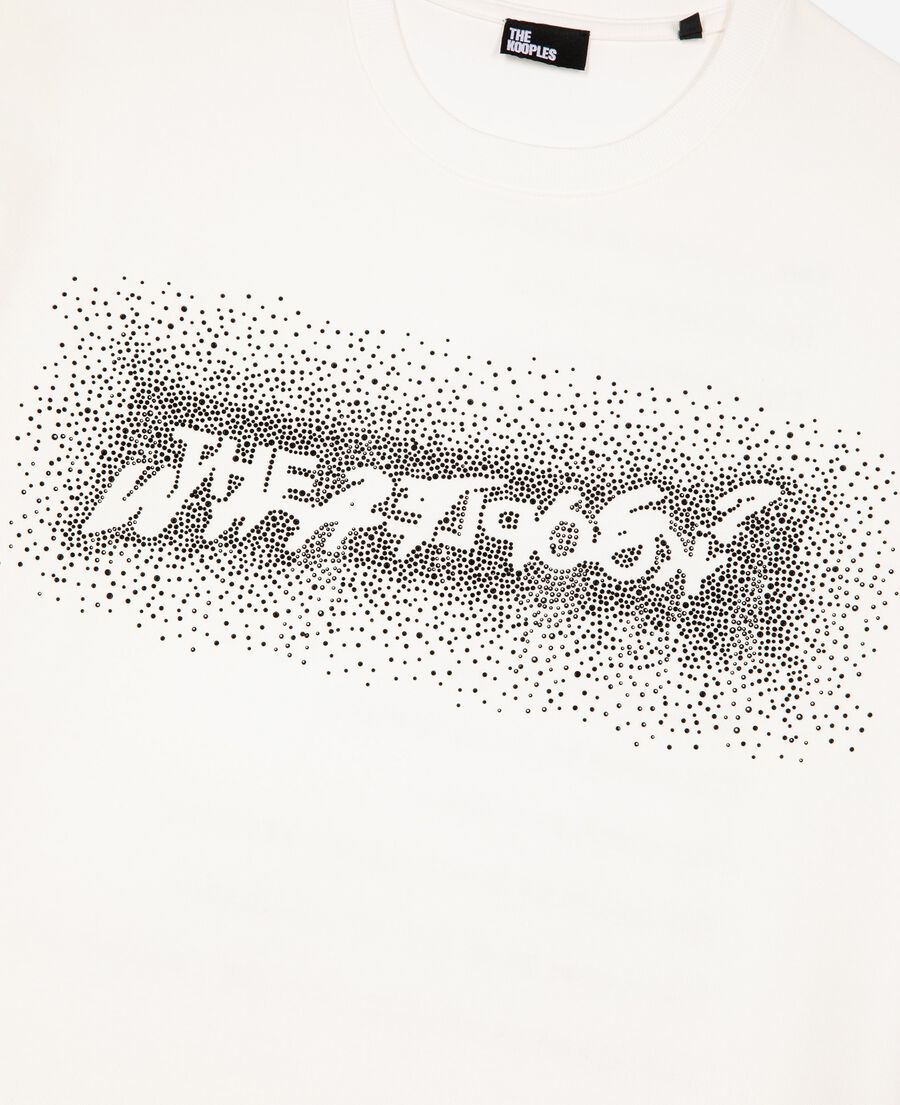 The Kooples MEN WHITE what is white rhinestone t-shirt