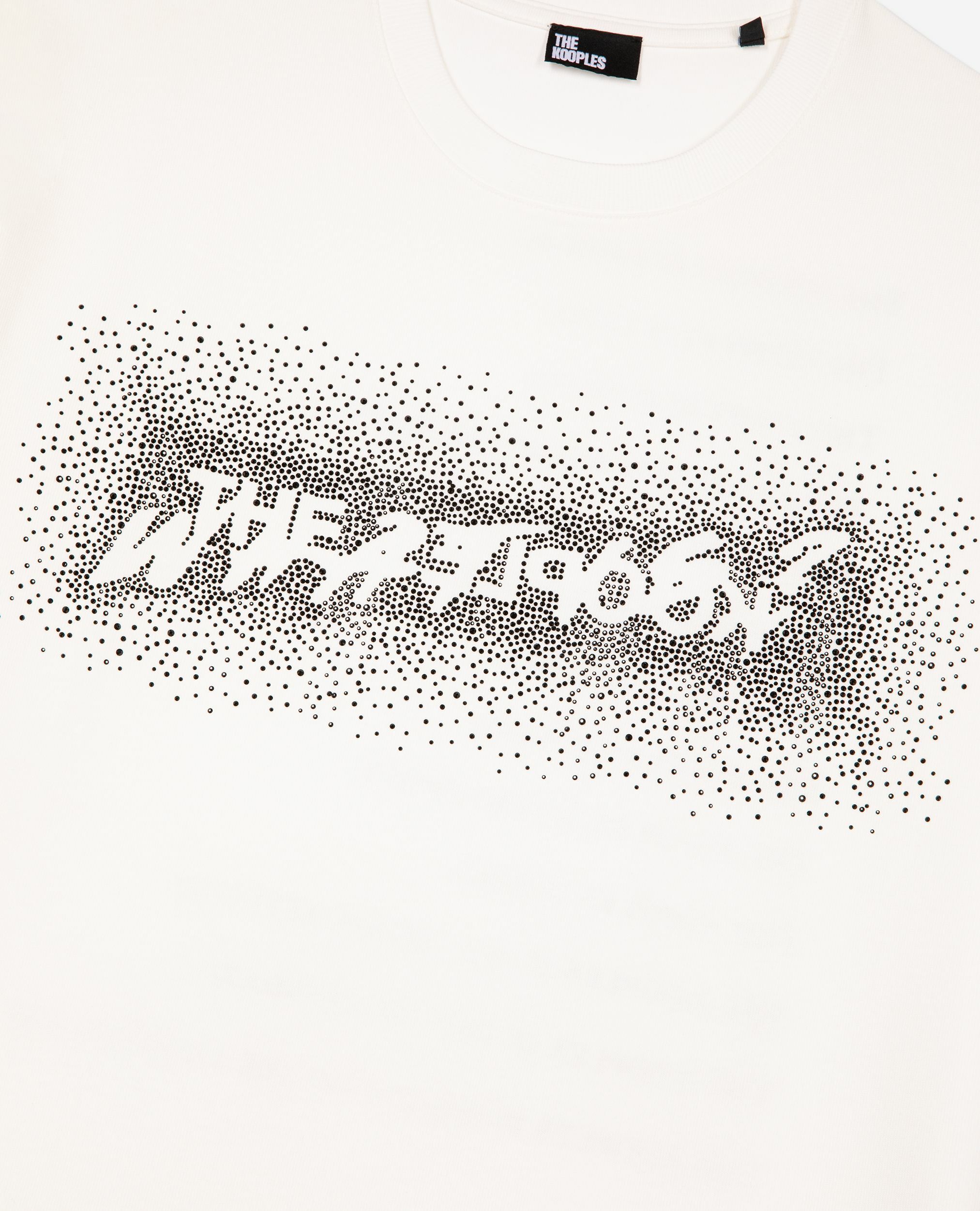 What is white rhinestone T-shirt, WHITE, hi-res image number null