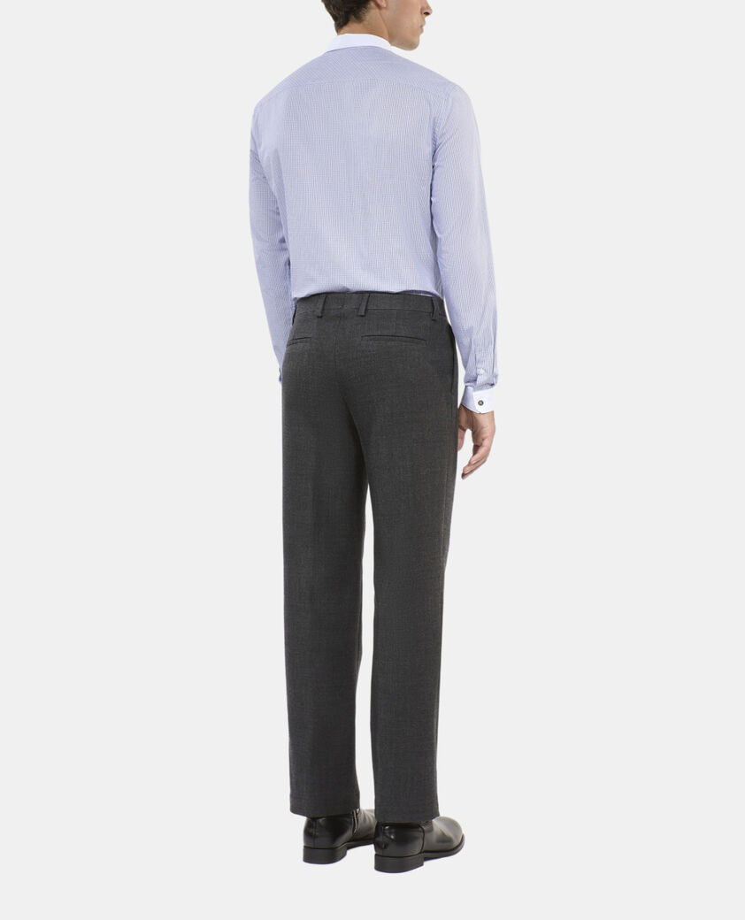 The Kooples HOMME BLACK GREY pantalon de costume en coton et laine gris
