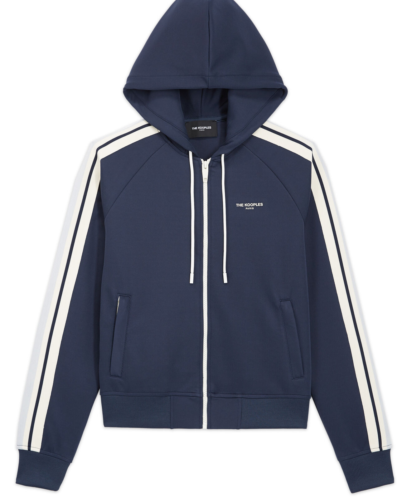 The Kooples WOMEN NAVY navy blue zip-up sweatshirt
