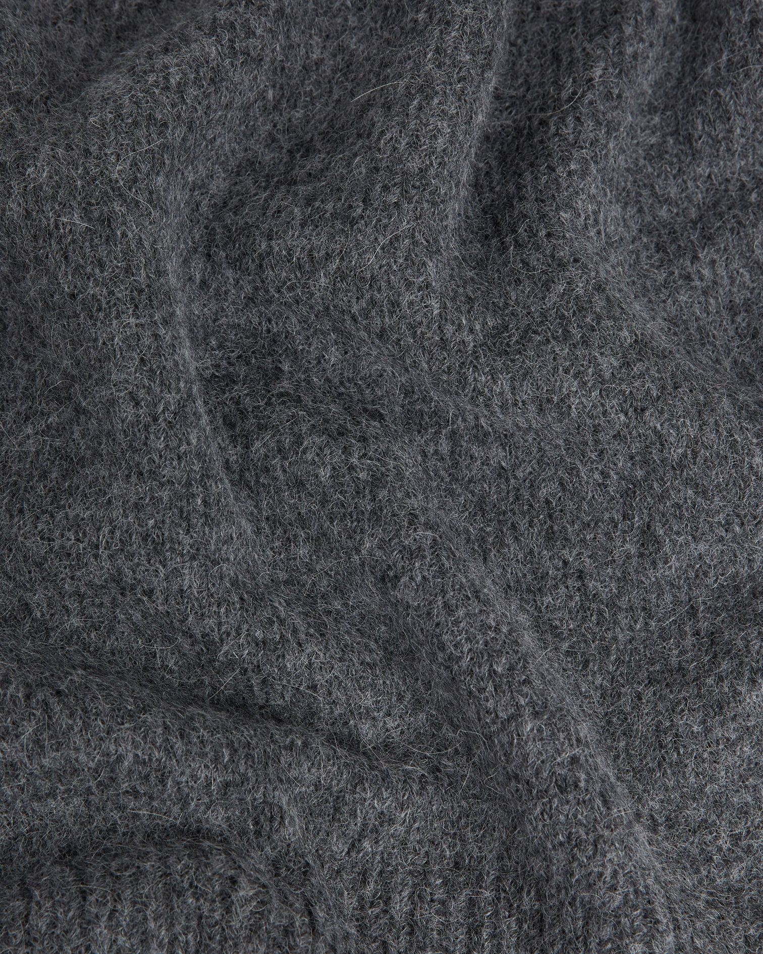 Alpaca wool gray sweater with shoulder gather, GRIS CLAIR, hi-res image number null