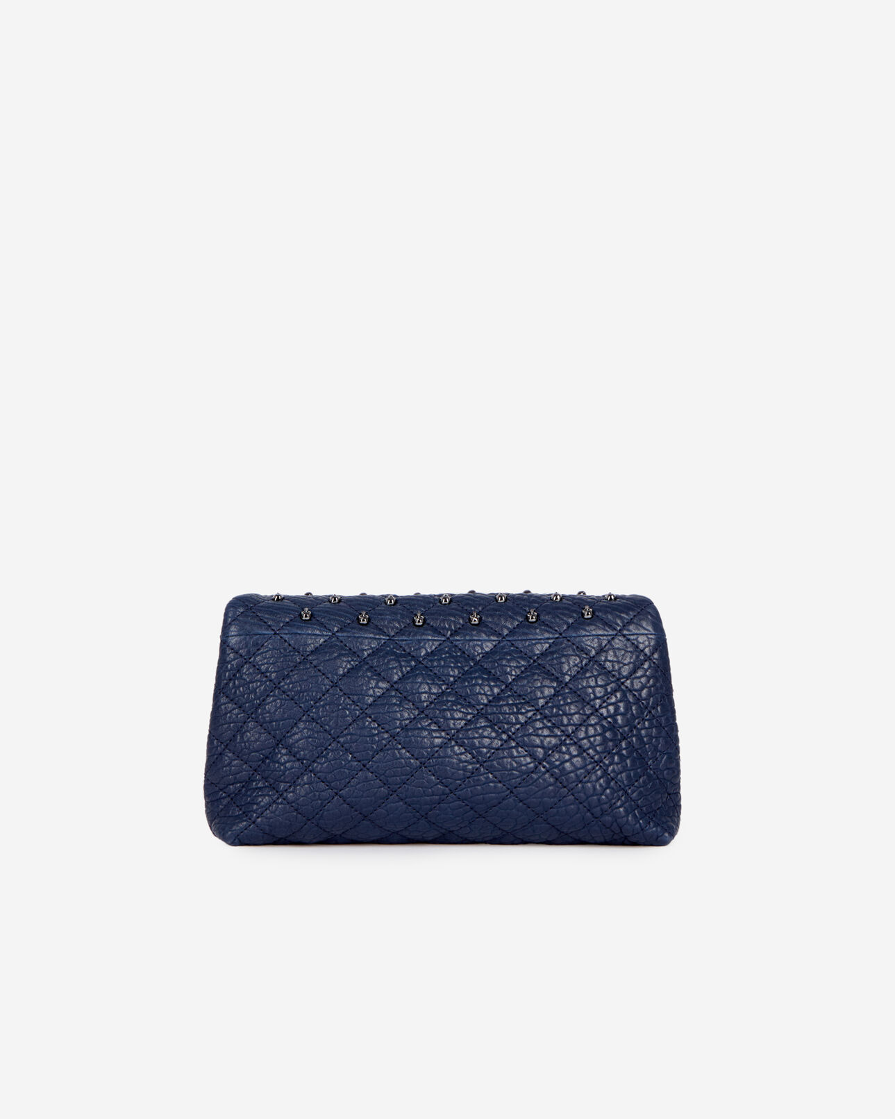 The Kooples FEMME NAVY pochette héritage small en cuir bleu marine