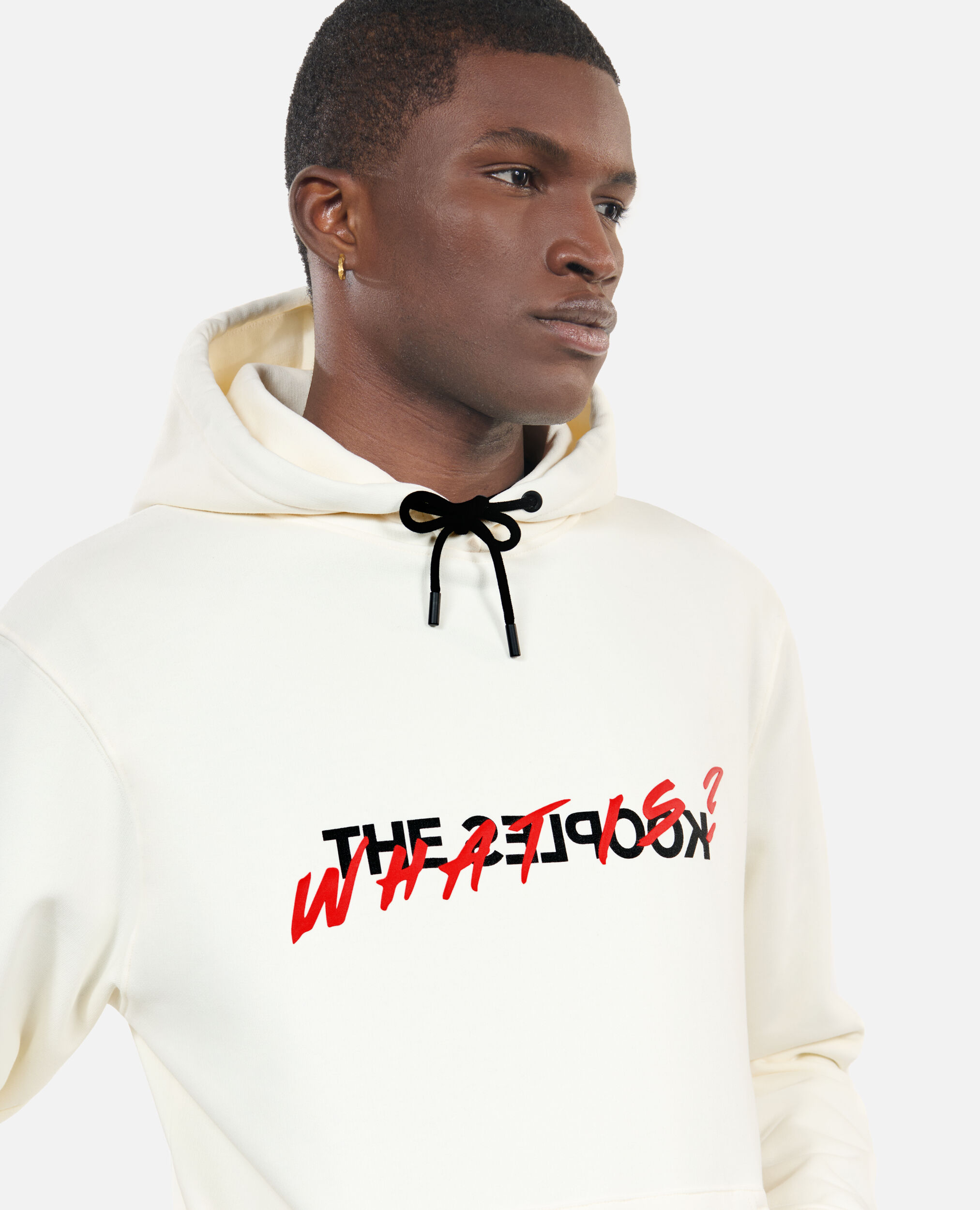 Sudadera blanco crudo serigrafía What is | Kooples