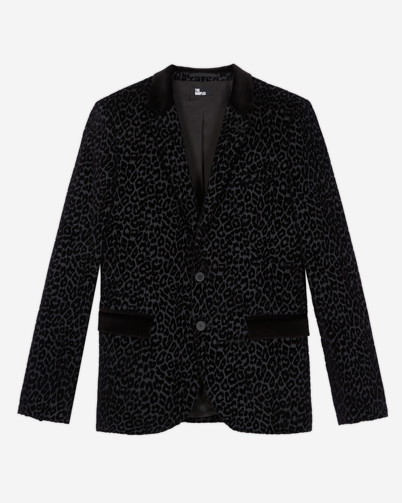 The Kooples MEN BLACK black leopard print suit vest