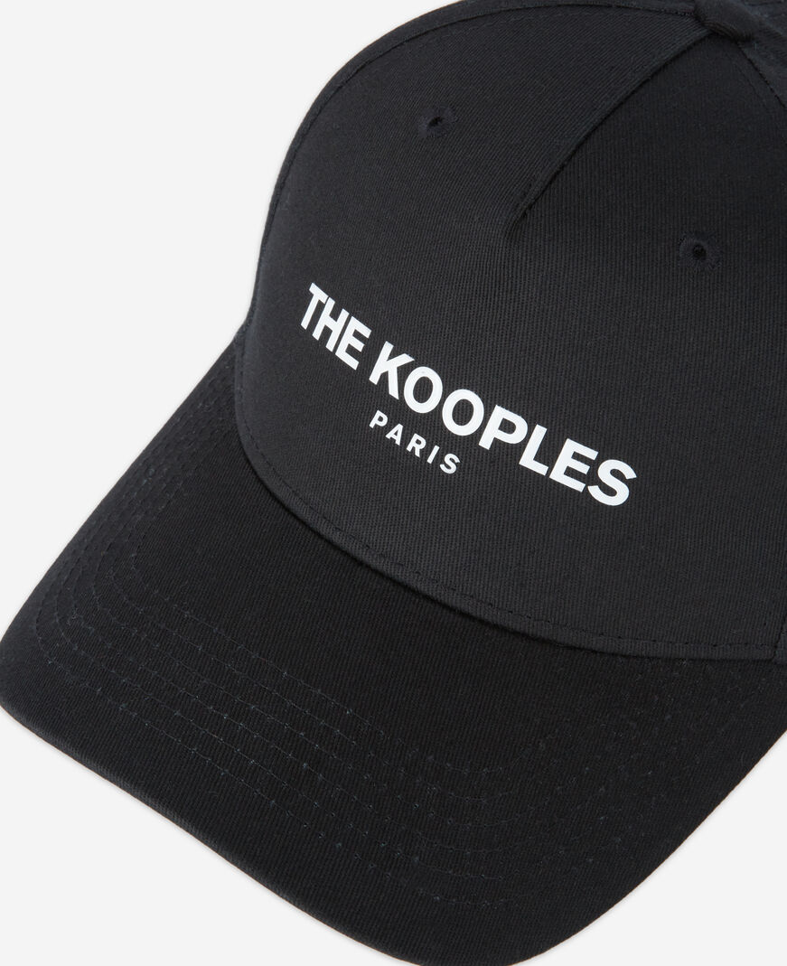 The Kooples MEN BLACK WHITE logo black cap
