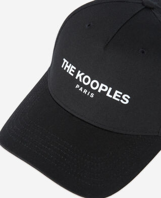 The Kooples MEN BLACK WHITE logo black cap