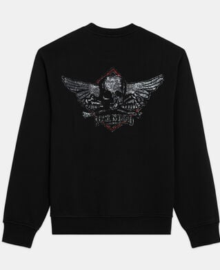 The Kooples FEMME BLACK WASHED sweat s&eacute;rigraphi&eacute; noir