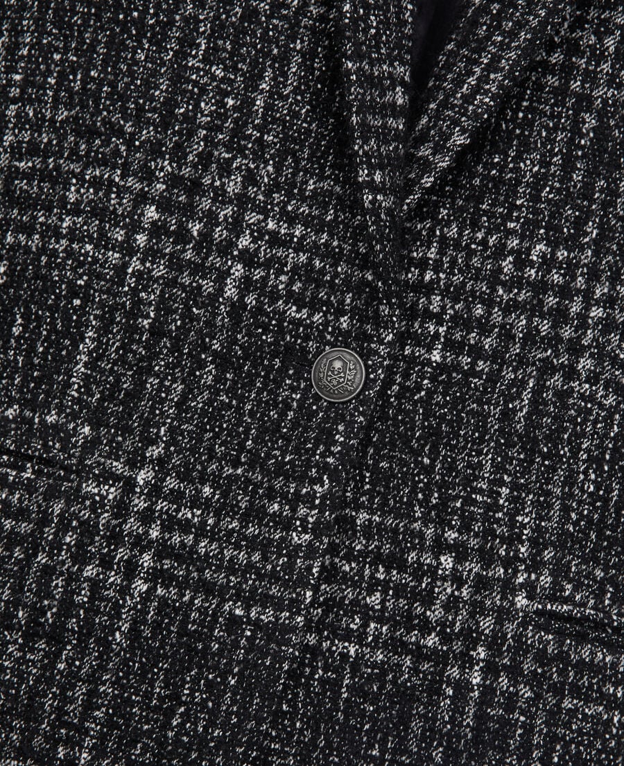 The Kooples F BLACK WHITE black and white tweed blazer