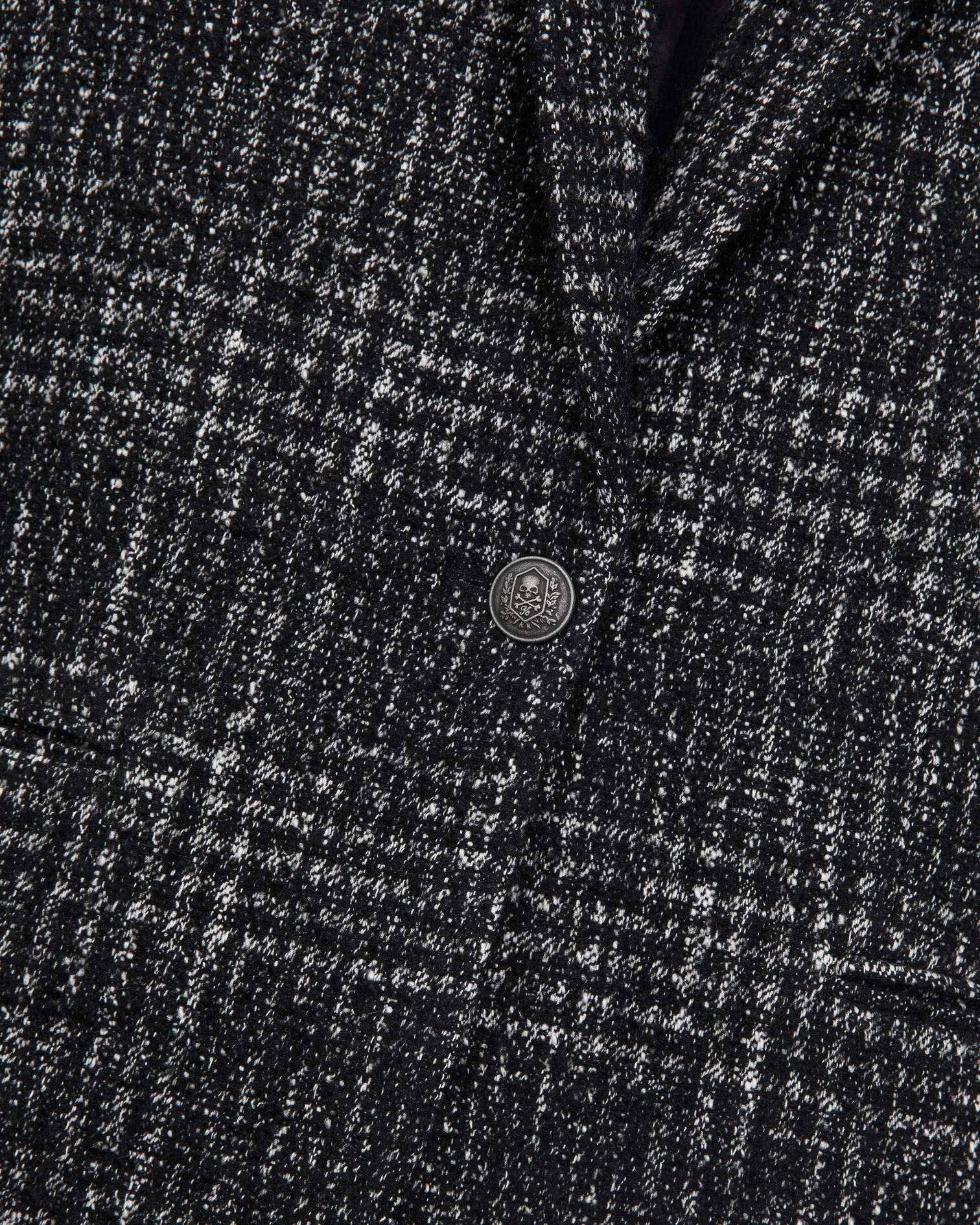 Schwarz-weißer Blazer aus Tweed, BLACK WHITE, hi-res image number null