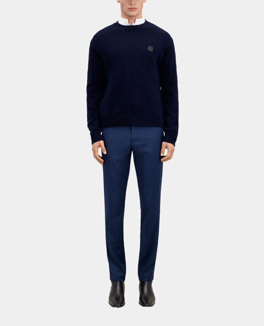 The Kooples MEN NAVY navy blue wool and alpaca blend sweater