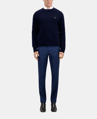 The Kooples MEN NAVY navy blue wool and alpaca blend sweater