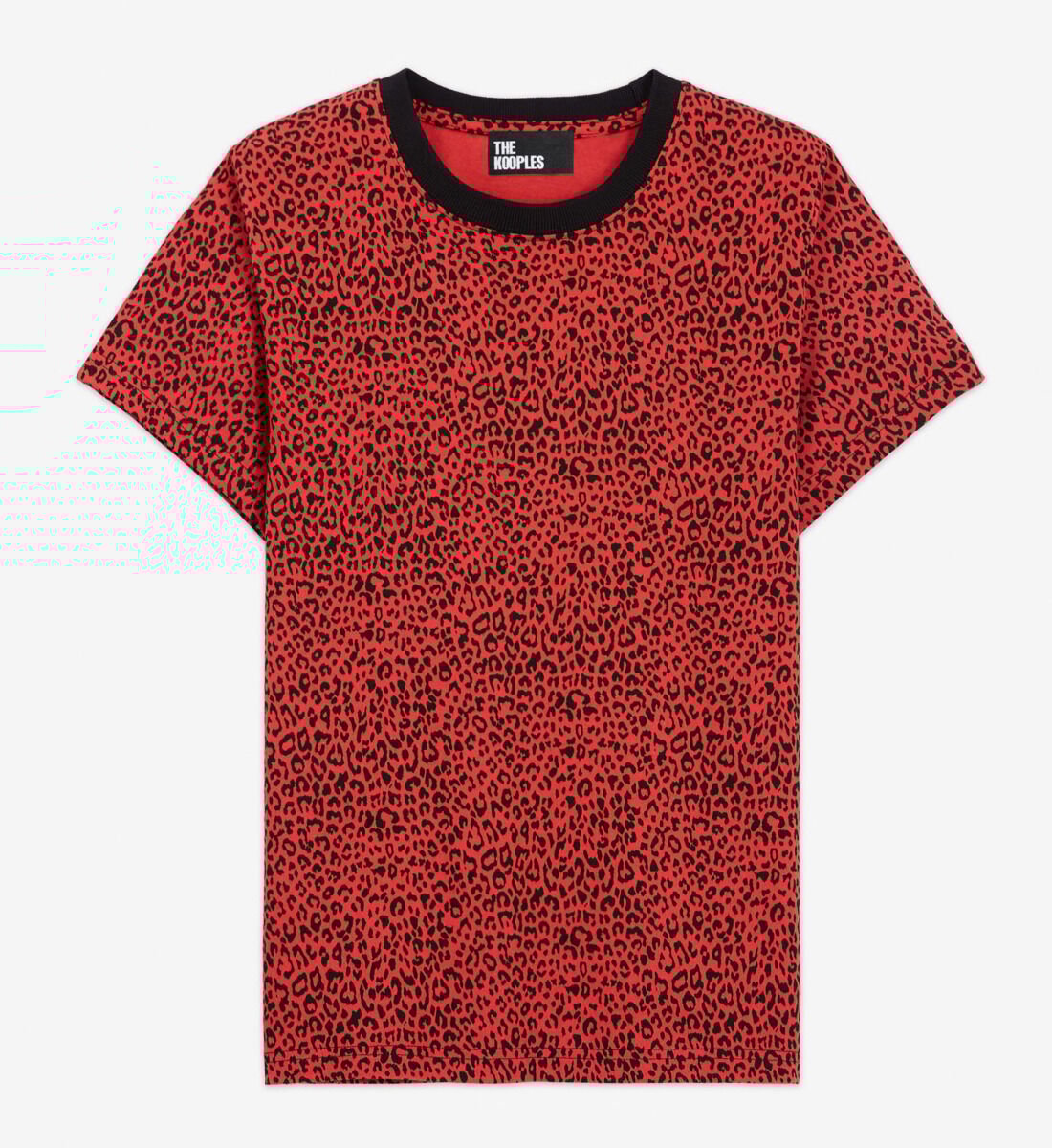 Red leopard print T shirt