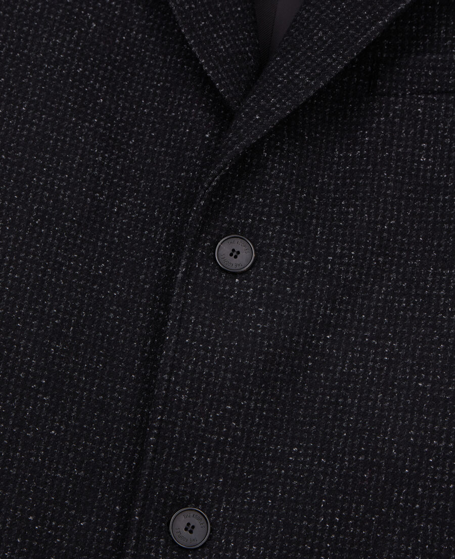 long black coat in wool blend