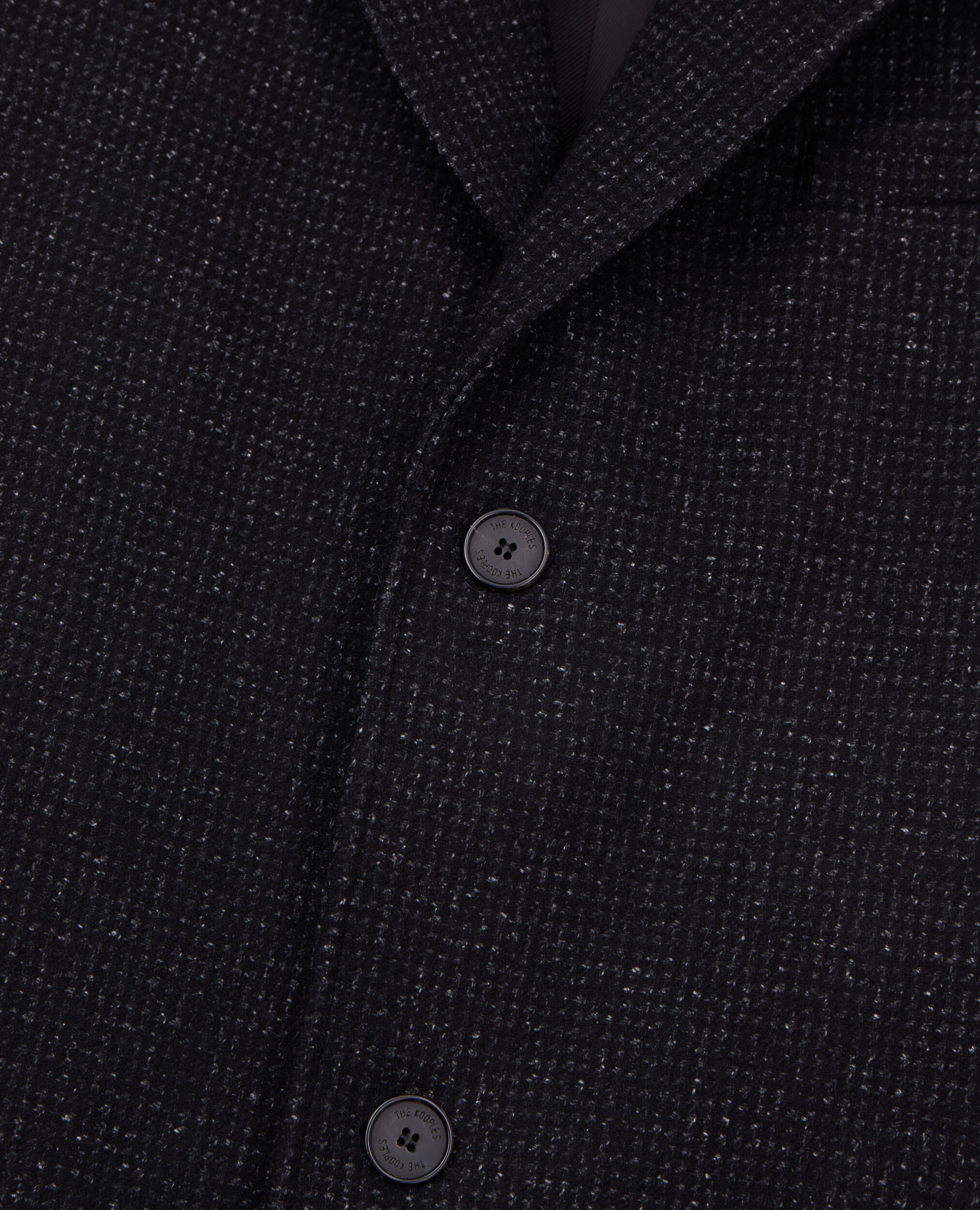 Long black coat in wool blend, BLACK GREY, hi-res image number null