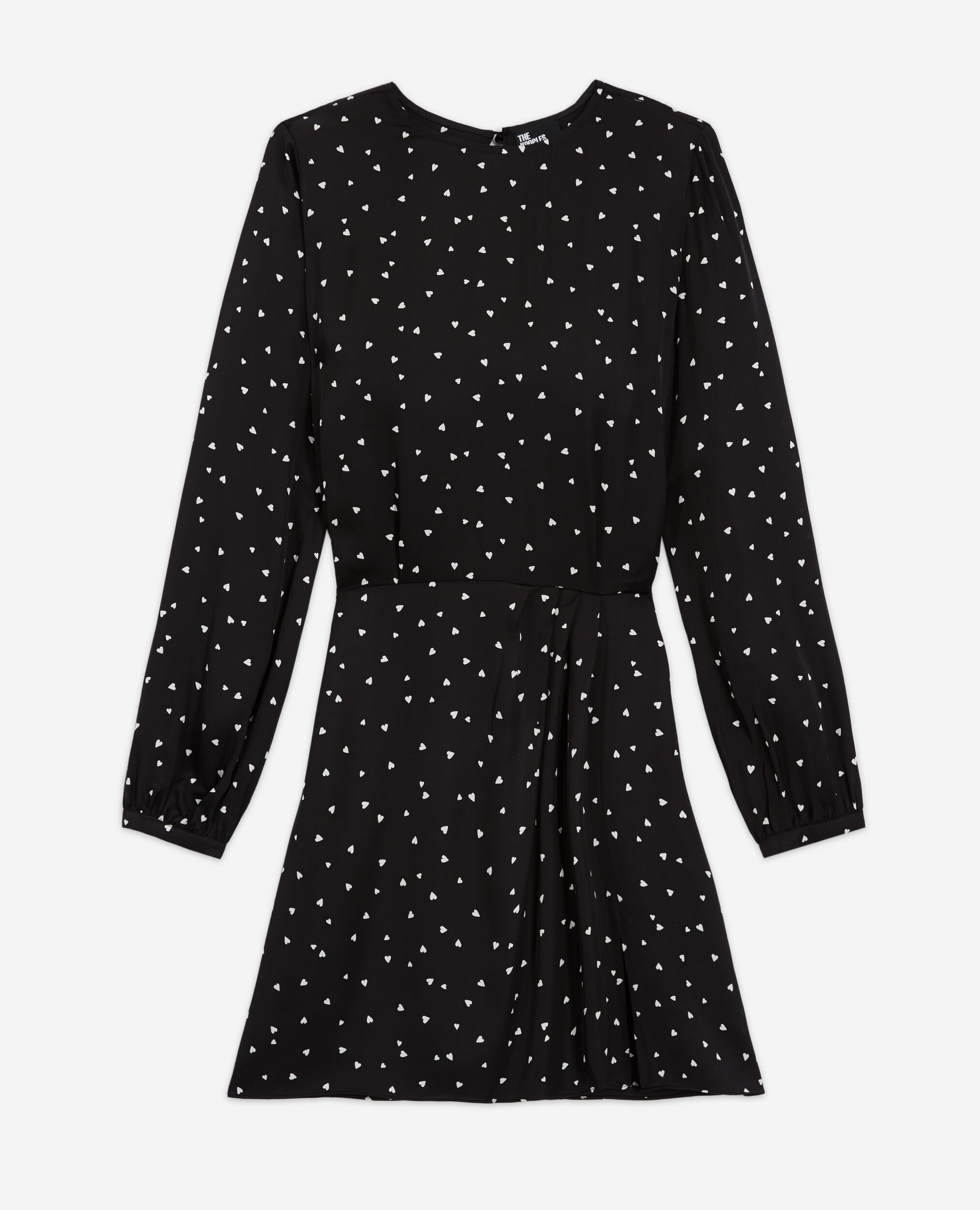 Short dress with heart print, BLACK, hi-res image number null