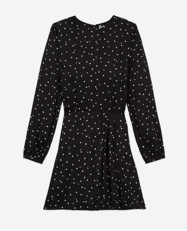 robe courte imprimée cœurs